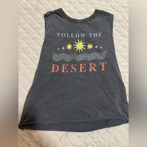 Modish rebel Top with Desert Print